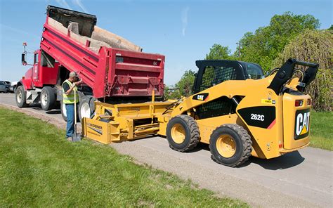 skid steer gravel spreader|shouldering attachment for skid steer.